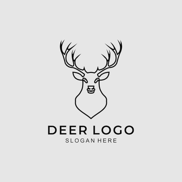 Vector simple de buck deer ideal para su logotipo de caza logotipo de ciervo