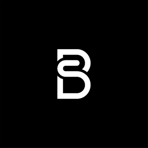 Vector simple de diseño de logotipo inicial BS