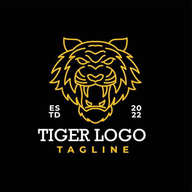 Vector vector simple de logotipo de tigre de tempalte gratis