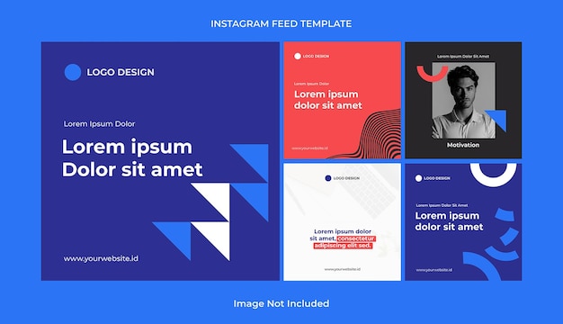 Vector Simple Moderna plantilla de diseño de Instagram