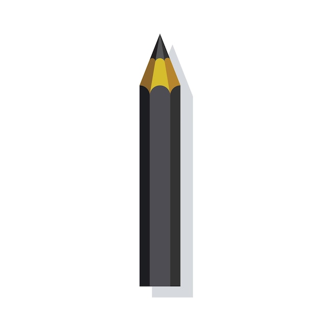 Vector simple plano de lápiz negro