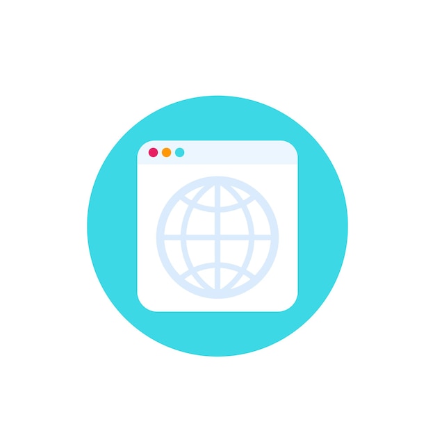 vector de sitio web de icono de página web
