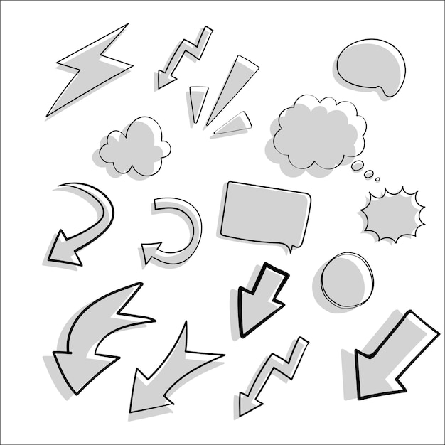 Vector Sketch Sparkle Highlights Set (Conjunto de luces brillantes)