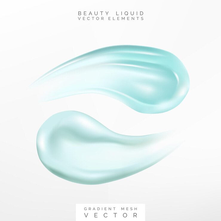 Vector Skincare o Cosmetics Semitransparent Cream Paste 3D ilustración para Lotion Shampoo Shower Gel o Hidratante Productos