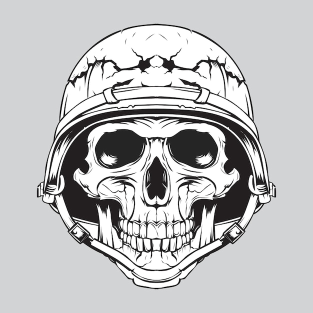 Vector Amp Skull Militar de los Estados Unidos