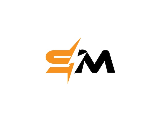 Vector SM logotipo eléctrico