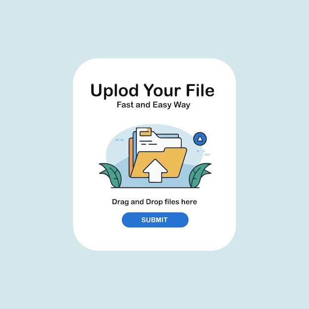 Vector sobre el concepto de cargar archivos de oficina en estilo plano