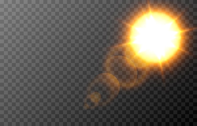 Vector sol png resplandor del sol amanecer verano buen tiempo deslumbramiento sol brillante png