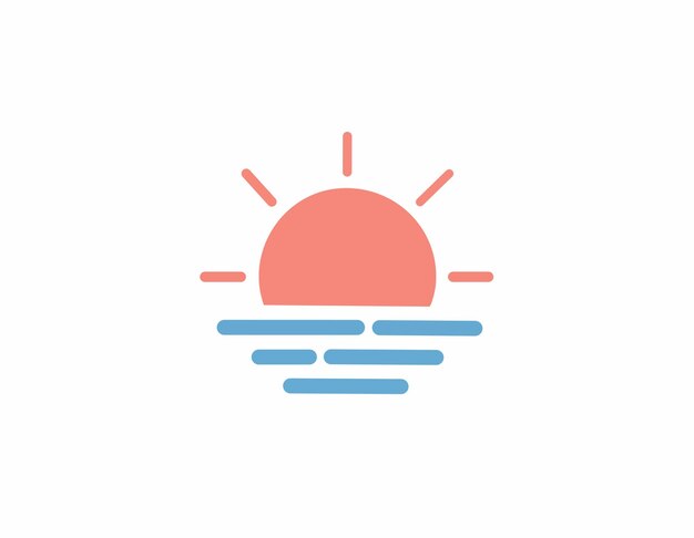 Vector de sol Vibes de verano Icon Set de playa Amplificador de viajes Elementos del sol