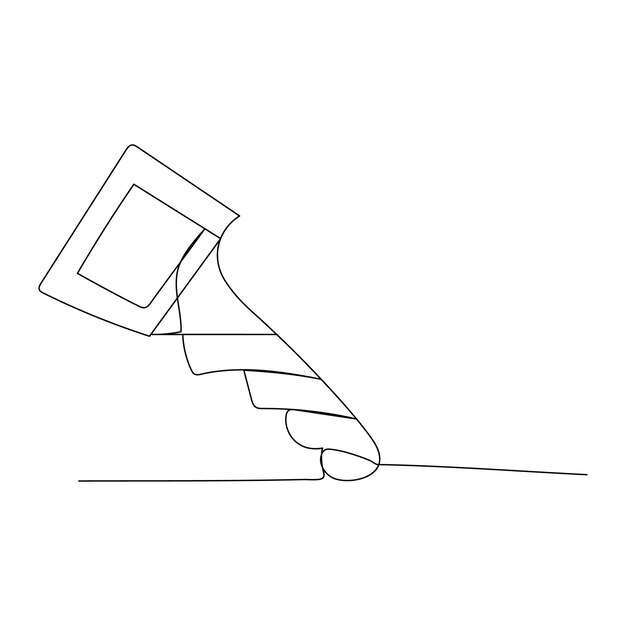 Vector de una sola línea clave un dibujo de línea continua del icono de la línea clave clave