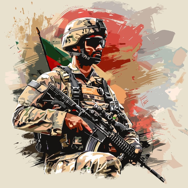 Vector de soldado