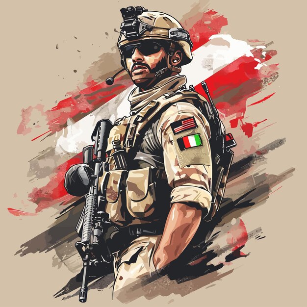 Vector de soldado