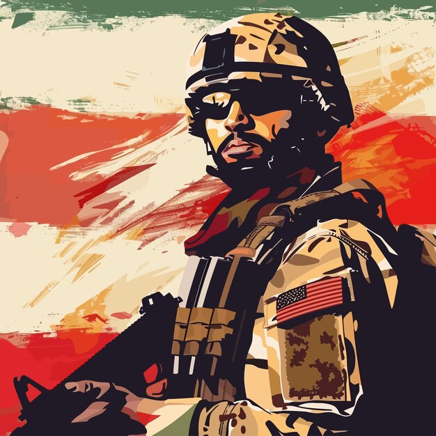 Vector de soldado