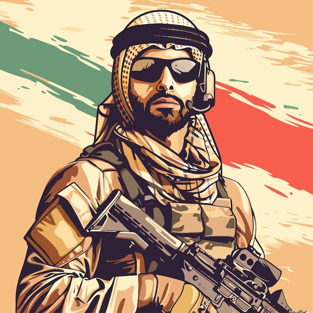 Vector de soldado