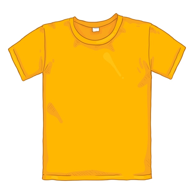 Vector Solo Dibujos Animados Ilustración Camiseta Amarilla