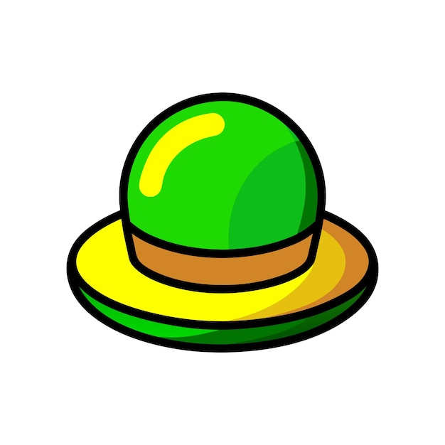 Vector de sombrero de bolos verde