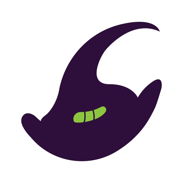 Vector de sombrero de Halloween aislado sobre fondo blanco. vector. ilustración de sombrero.