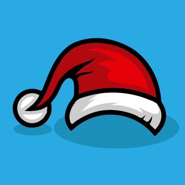 Vector de sombrero rojo de Santa