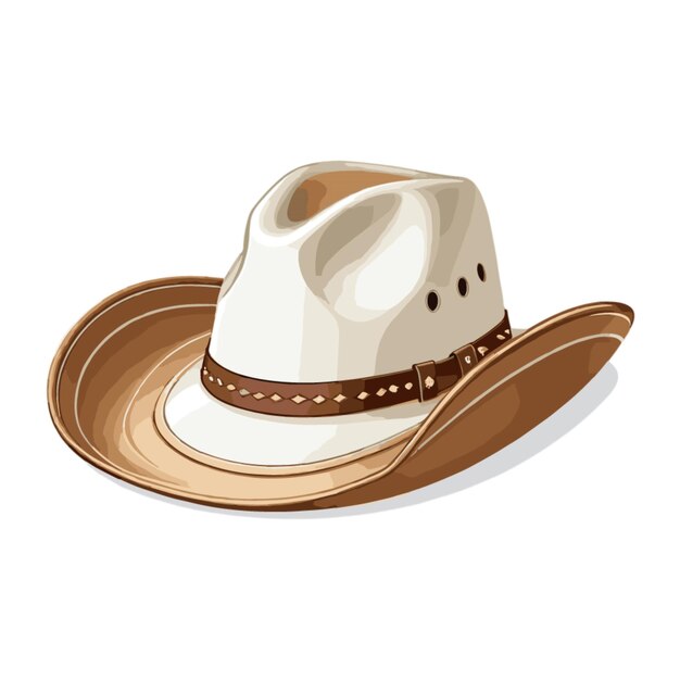 Vector vector de sombrero de vaquero sobre un fondo blanco