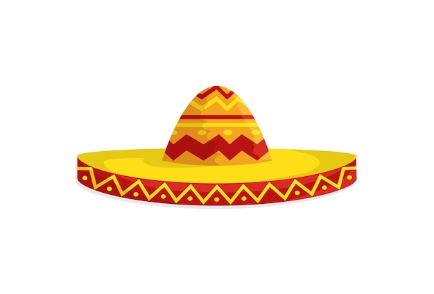 Vector vector de sombreros de sombrero mexicano