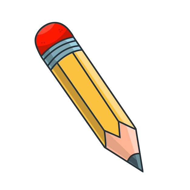 Vector study pencil hand drawing illustration