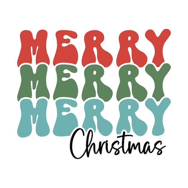 Vector de sublimación de paquetes SVG de Navidad feliz retro