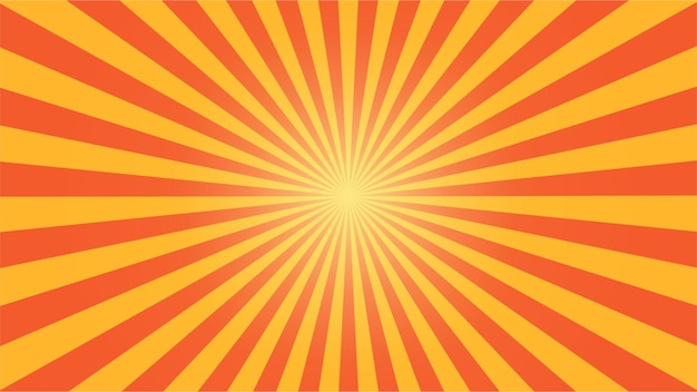 Vector de Sunburst con color naranja y amarillo Bueno para elemento adicional de fondo adicional