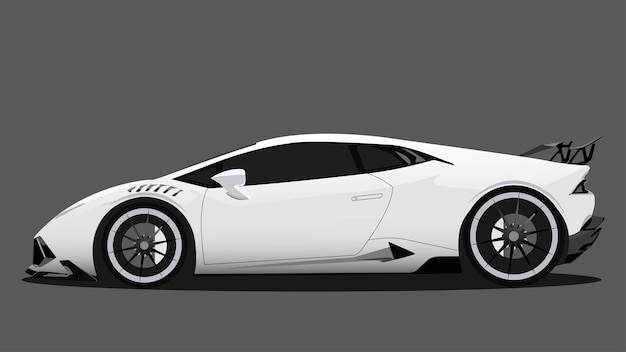 vector super coche blanco