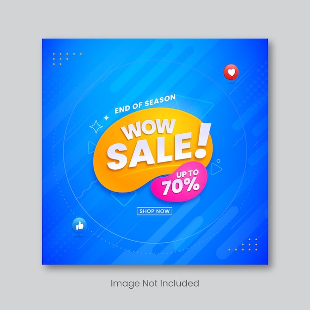 vector super gran venta descuento especial banner de redes sociales y diseño de plantilla de publicación de instagram
