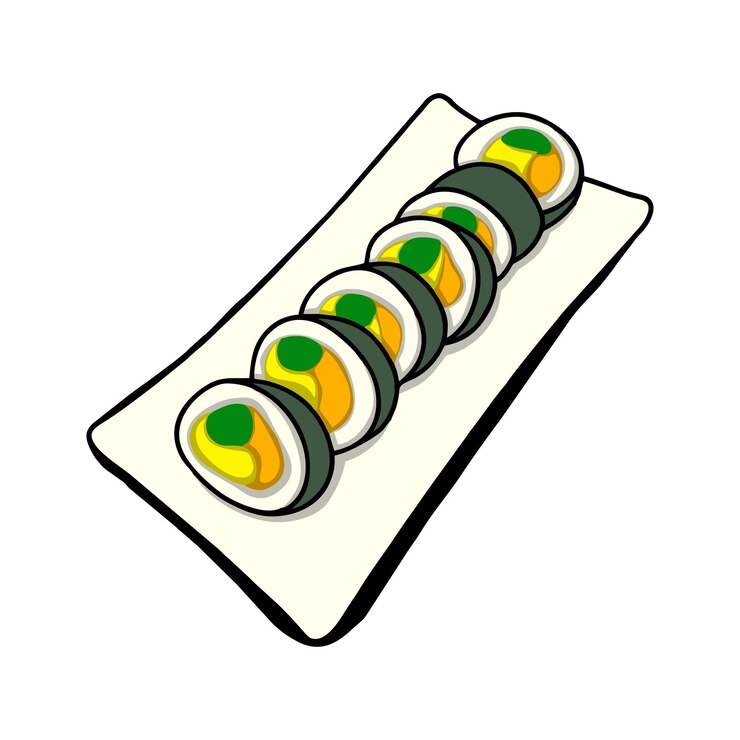 Vector de sushi de comida de viaje de Japón