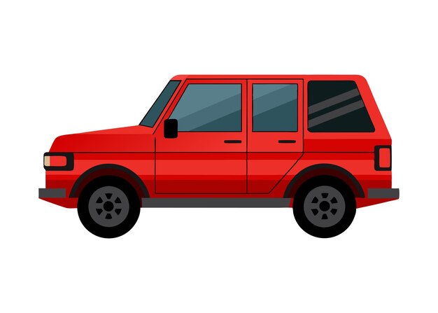 Vector SUV púrpura Ilustración vectorial de fondo blanco