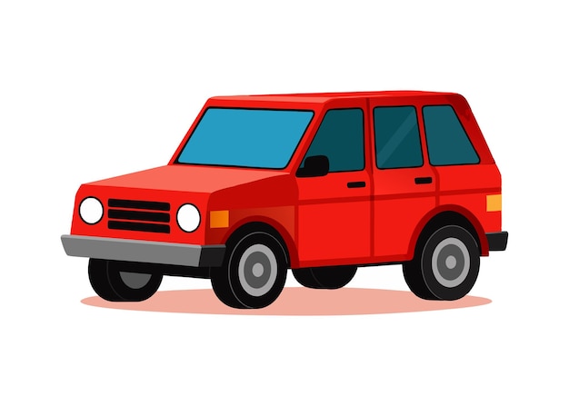 Vector SUV púrpura Ilustración vectorial de fondo blanco