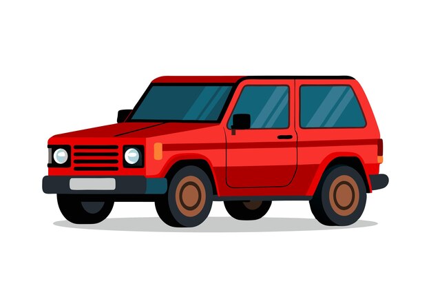 Vector SUV púrpura Ilustración vectorial de fondo blanco