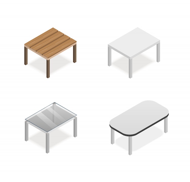 Vector de tabla isométrica