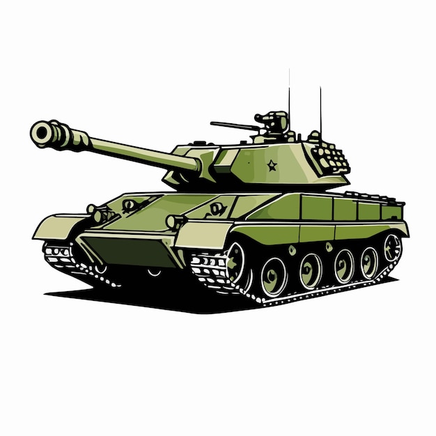 Vector vector de un tanque del ejército