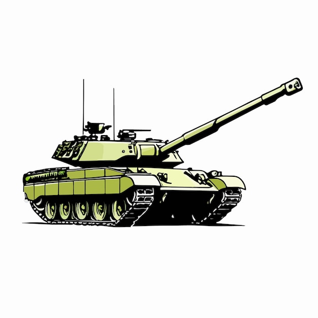 Vector vector de un tanque del ejército