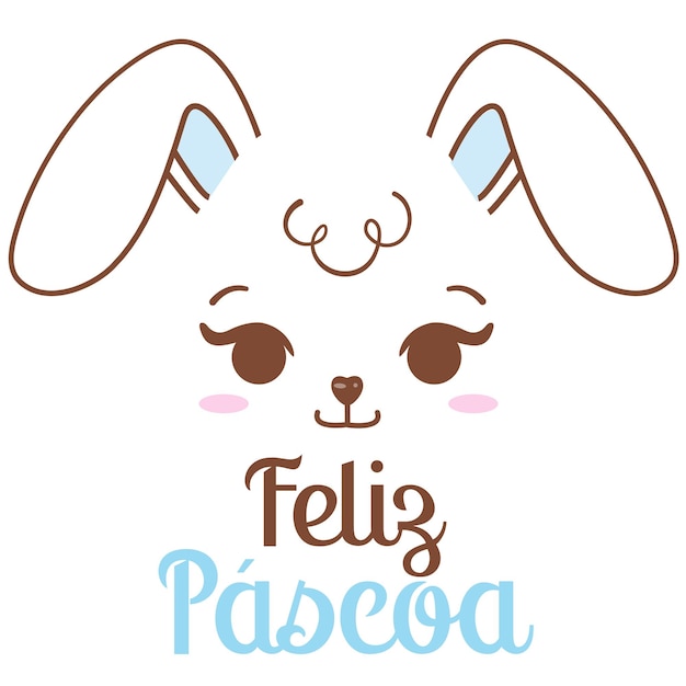 Vector vector de la tarjeta del conejo de pascua