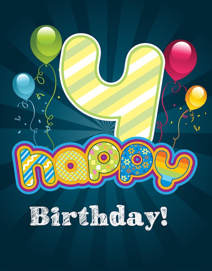 Vector vector tarjeta de cumpleaños 14