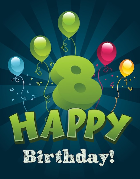 Vector tarjeta de cumpleaños feliz28