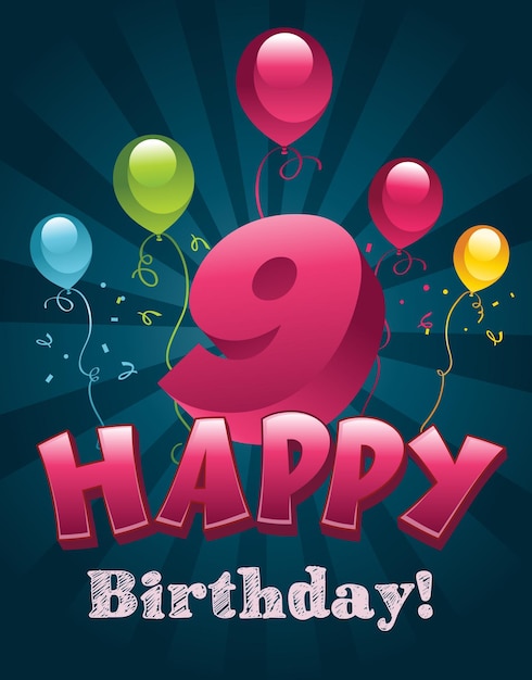 Vector tarjeta de cumpleaños feliz29