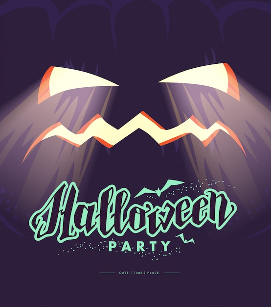 Vector tarjeta de felicitación de halloween feliz.