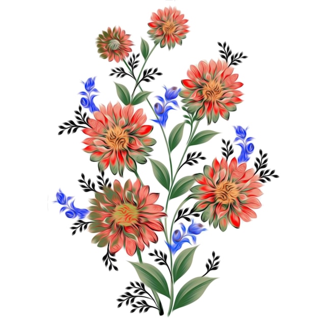 vector tarjeta floral vector hermoso racimo conjunto floral ilustración vectorial conjunto de flores floral