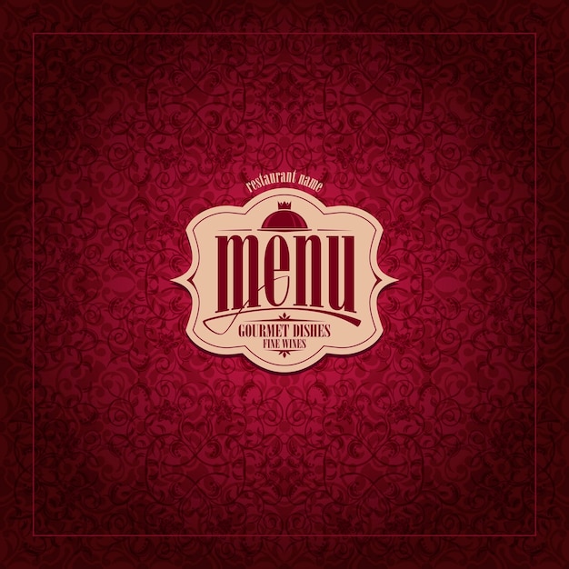 Vector de tarjeta vintage de diseño de menú de restaurante