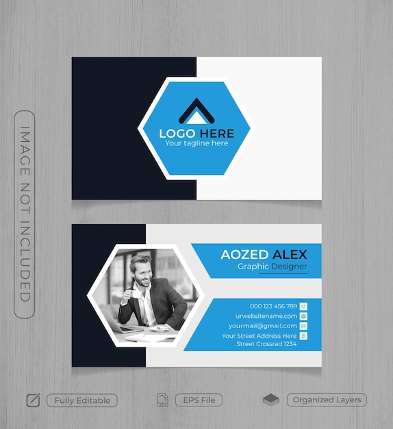 Vector tarjeta de visita profesional moderna y elegante