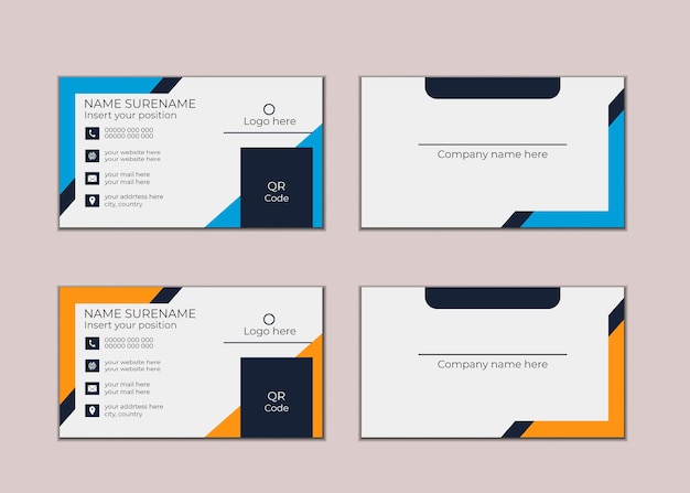 vector tarjeta de visita profesional moderna plantilla de tarjeta de visita profesional moderna y limpia