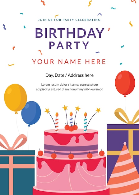 Vector de tarjetas de cumpleaños