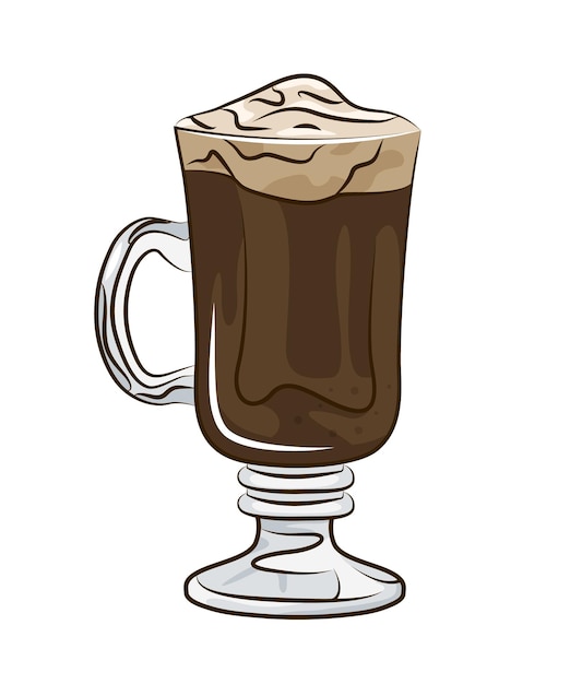 Vector de taza de bebida de café caliente y fría icono plano ilustración vectorial eps