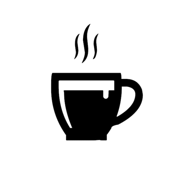 Vector de taza de café dibujado a mano Iconos de café de línea negra