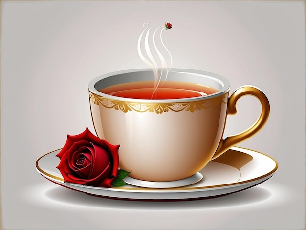 Vector de la taza de té del amor