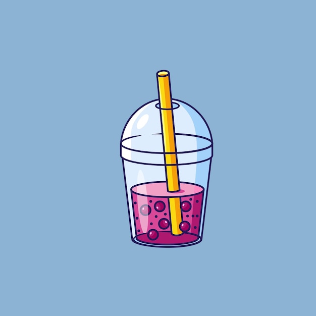 Vector de té con burbujas